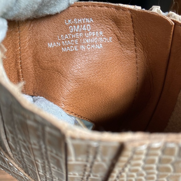 NWOB Lucky Brand Leather Boot Open Heel - Picture 8 of 8